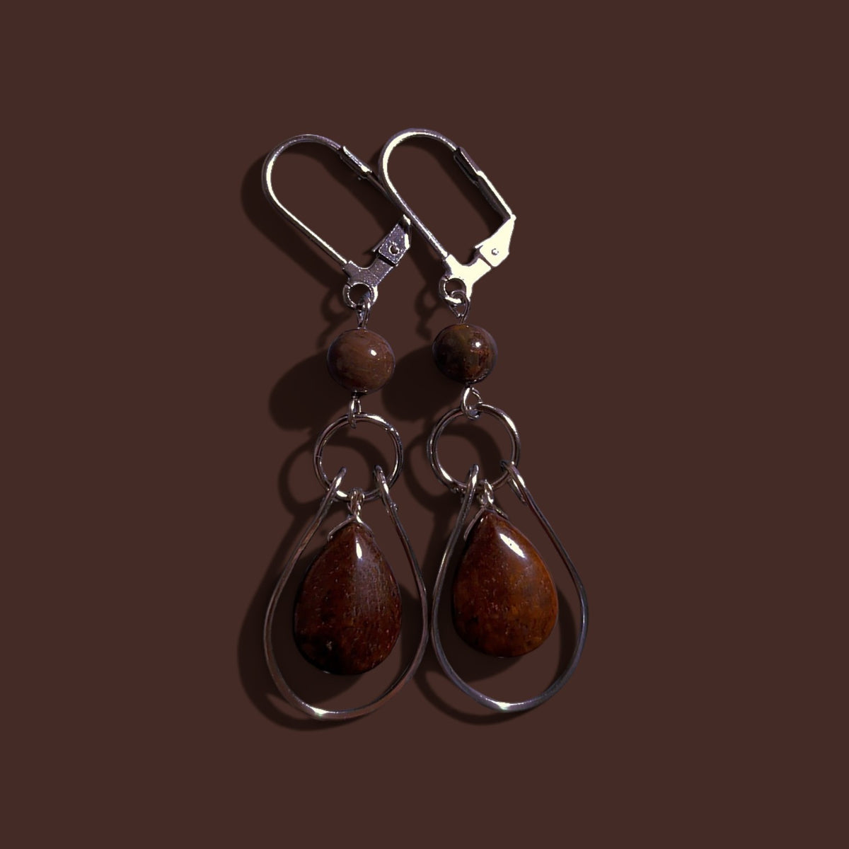 Australian chrysoprase teardrop earrings