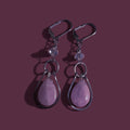 Kunzite teardrop earrings