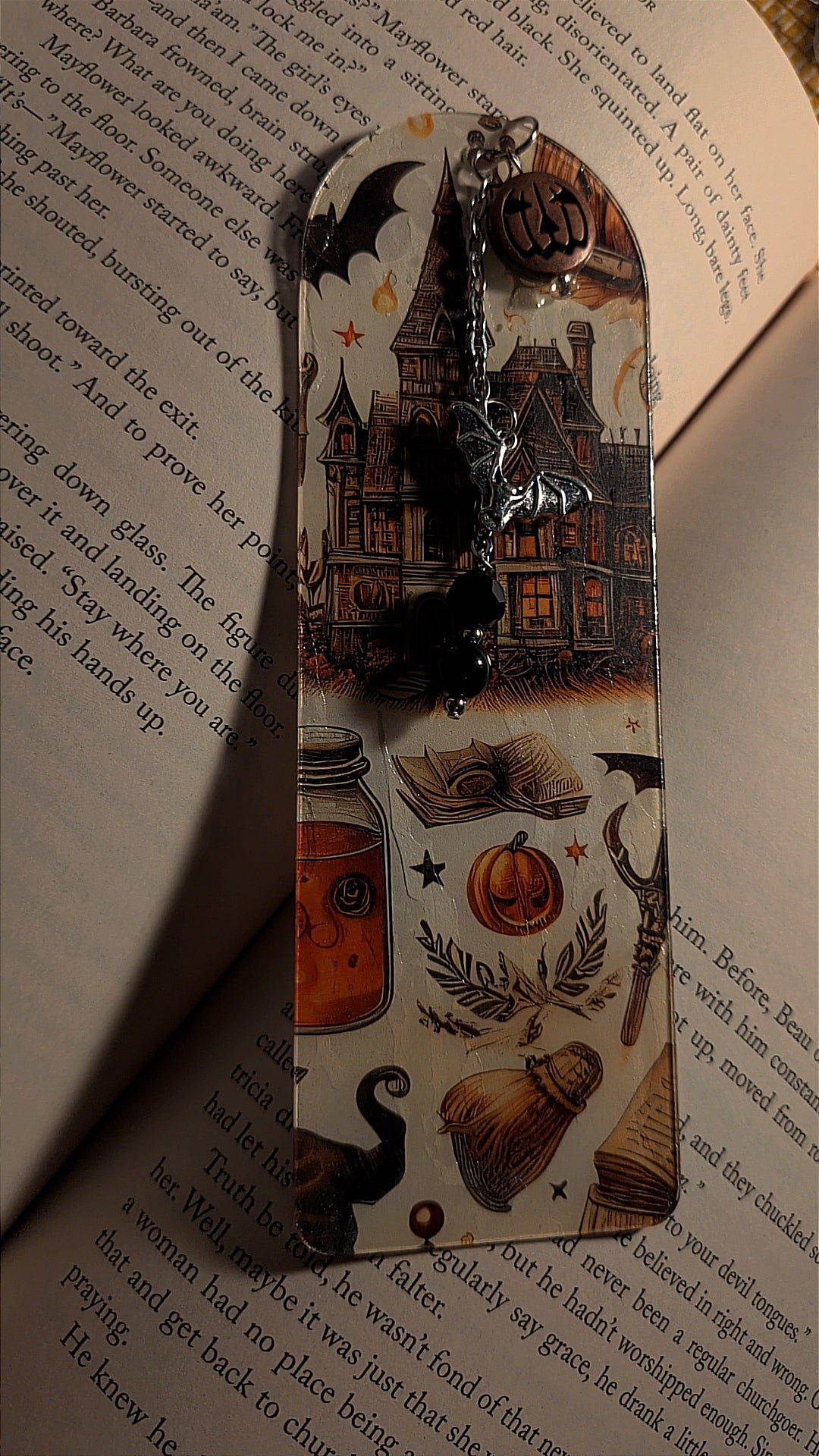 Haunted house bookmark
