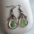 Australian chrysoprase teardrop earrings