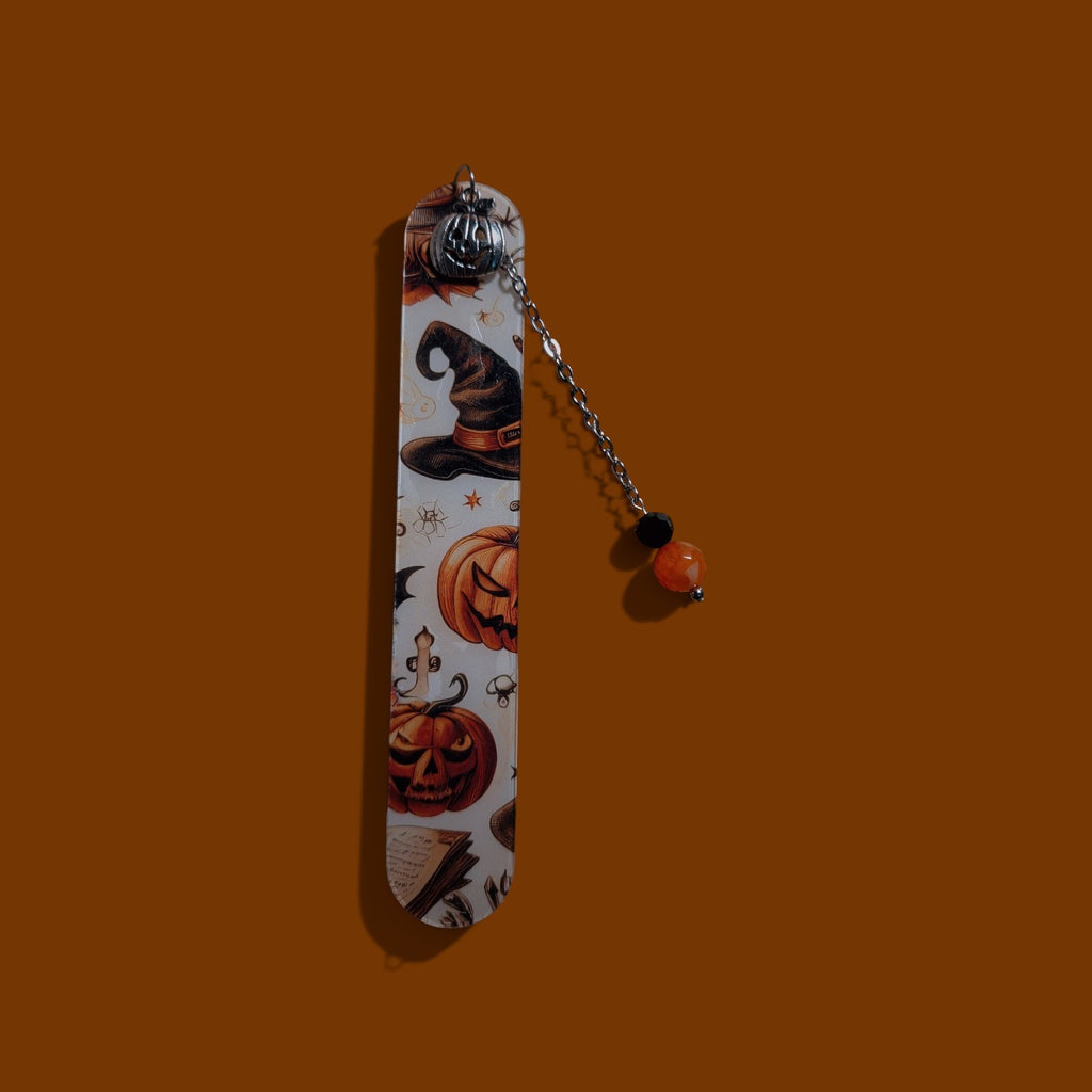 Halloween pumpkin bookmark