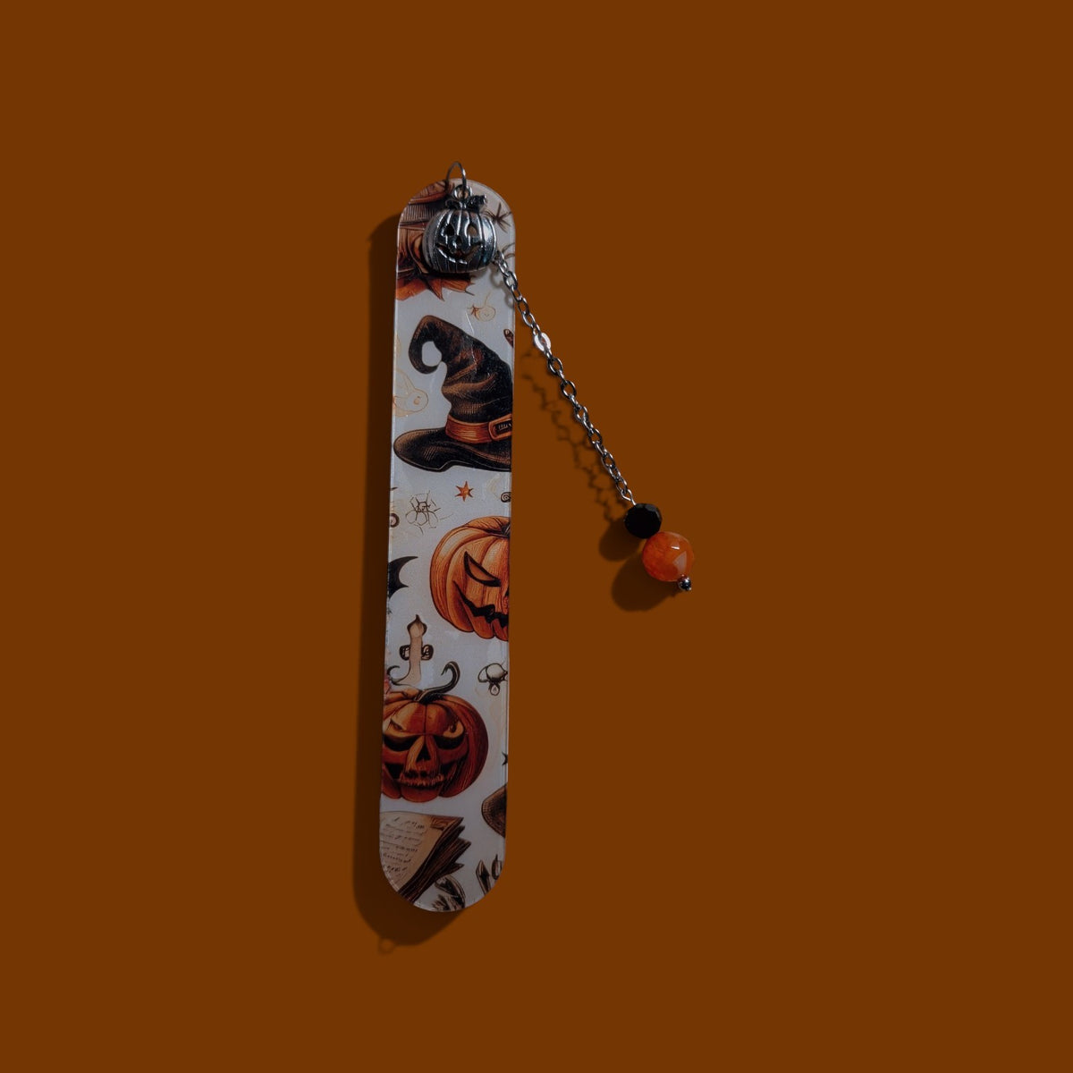 Halloween pumpkin bookmark